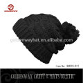 black color twist girls custom knitted beanie hat